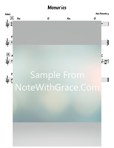 Memories Lead Sheet (Abie Rotenberg) Album: Journeys 2 Released: 2010-Sheet music-NoteWithGrace.com