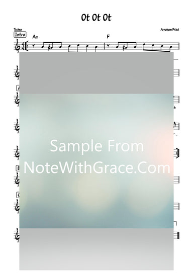 OhToToh -אוטוטו Lead Sheet (Avraham Fried) Album: Single (Released 2020)-Sheet music-NoteWithGrace.com