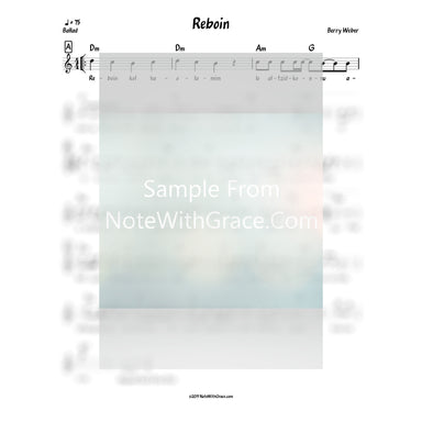 Reboin Lead Sheet (Beri Weber) Album: One Heart-Sheet music-NoteWithGrace.com