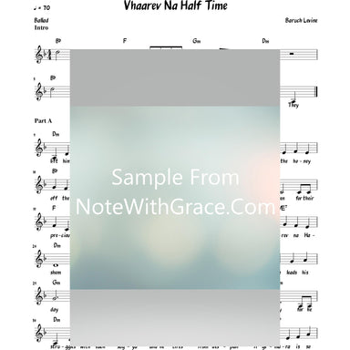 V'haarev Na Lead Sheet (Simchah Leiner/Boruch Levine)-Sheet music-NoteWithGrace.com